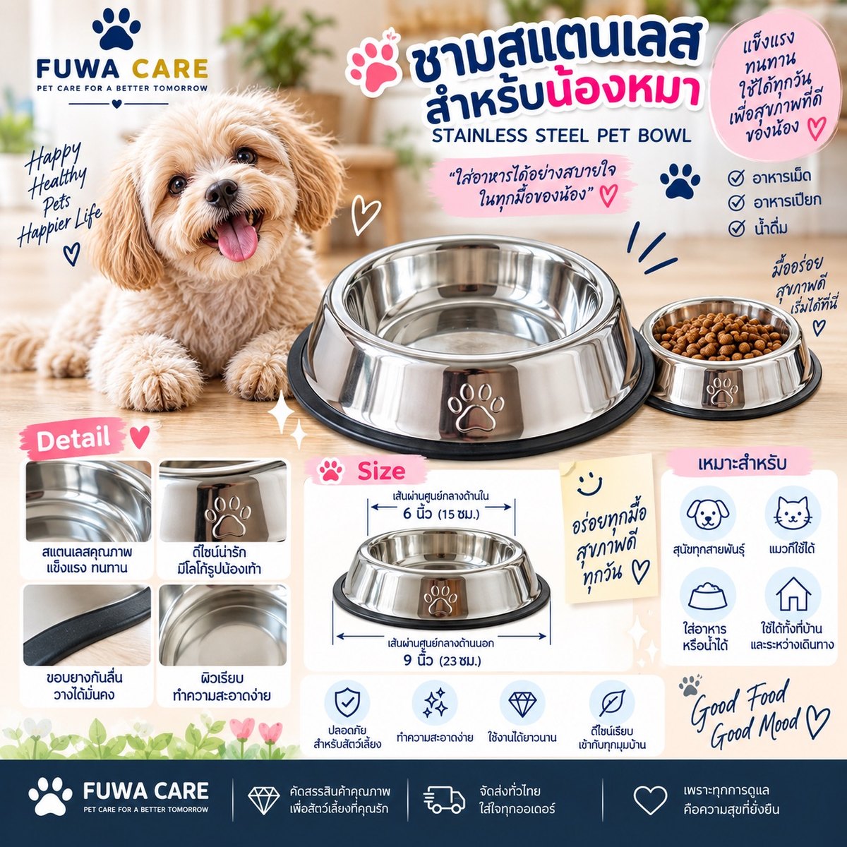 Stainless Steel Pet Bowl